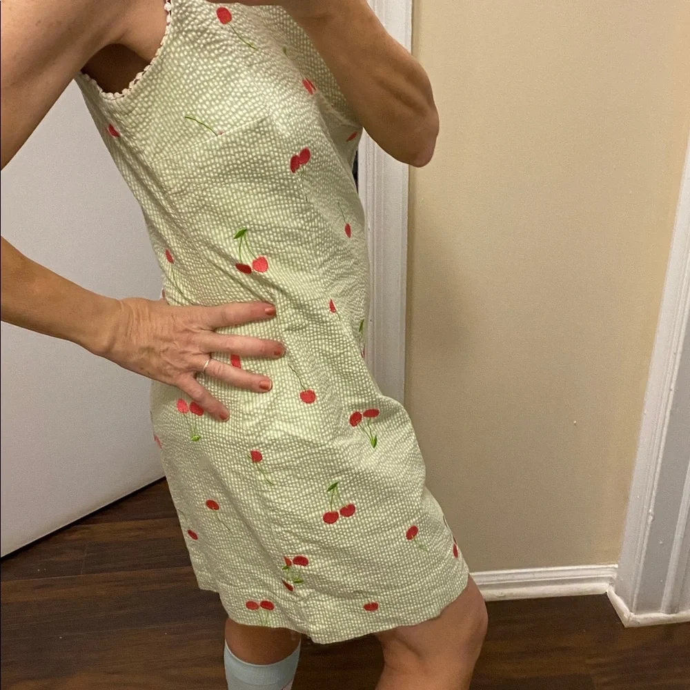 Lilly Pulitzer Cherry Print Seersucker Sleeveless Dress - Picture 1 of 5